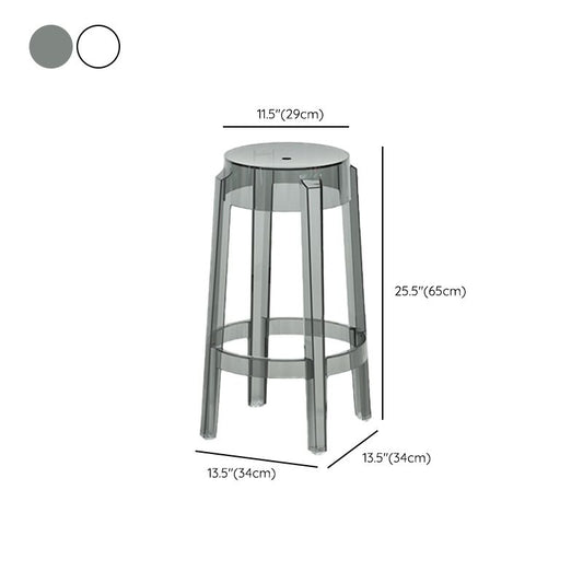 Contemporary Plastic Backless Counter High Stool with 4 Legs Clearhalo 'Bar Furniture' 'Bar Stools' 'bar_stools' 'furn' 'furn_bar_stools' 'Furniture' 'Kitchen & Dining Furniture' 1200x1200_1ba454ca-bad7-4956-8c83-e5bc8f58e146
