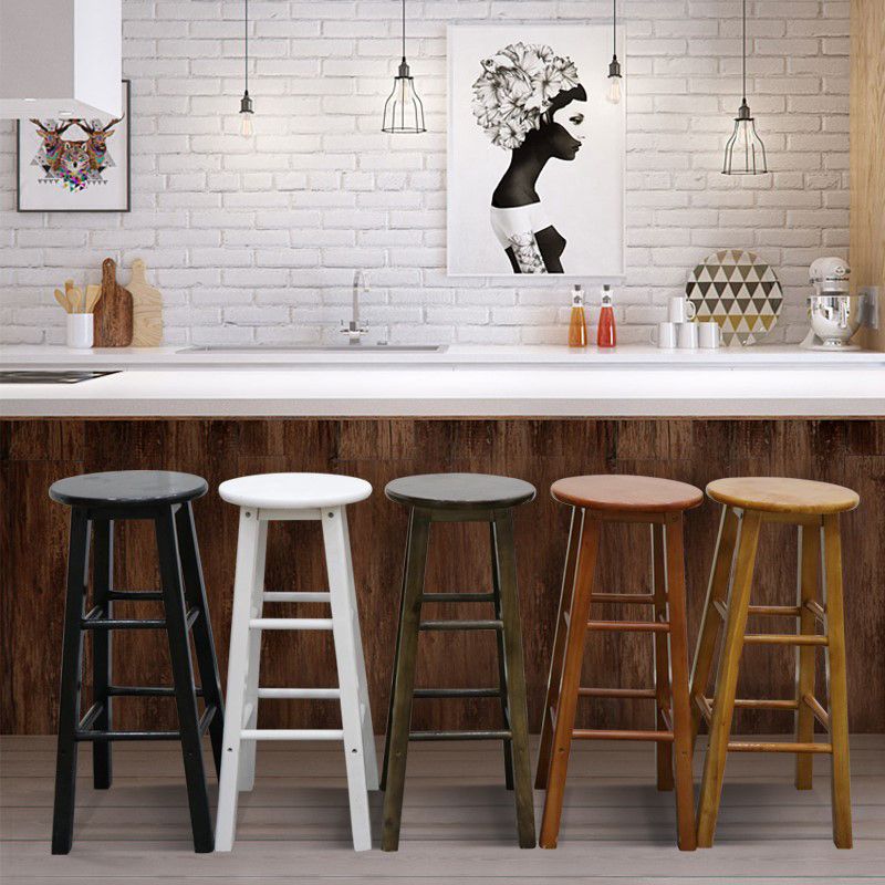 Modern Armless Backrest Counter Stool Wood Cashier Bar Stool with Wooden Seat and Pedal Clearhalo 'Bar Furniture' 'Bar Stools' 'bar_stools' 'furn' 'furn_bar_stools' 'furniture_bar_stools' 'Kitchen & Dining Furniture' 'kitchen&dining_furn' 'kitchen' 'kitchen_furn' Furniture' 1200x1200_1ba6d943-70d3-4a25-8b19-ea802d035b3b