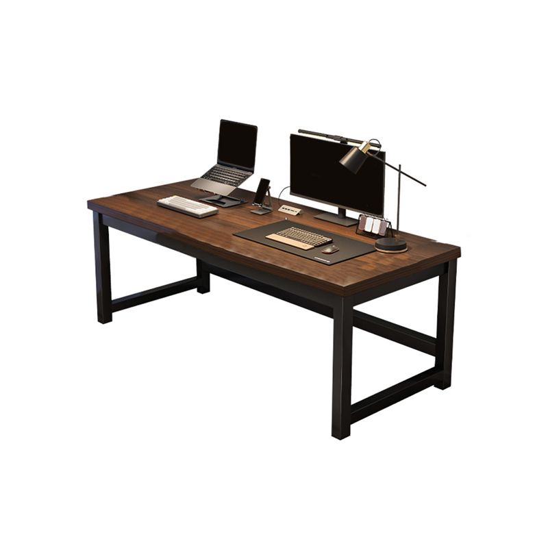 Wooden Industrial Gaming Desk Antique Finish Computer Desk with Metal Legs Clearhalo 'furn' 'furn_office_desk' 'Furniture' 'Office Desks' 'Office Furniture' 'office_desk' 1200x1200_1ba6faab-4d32-41e8-b1eb-19af4d9abff6