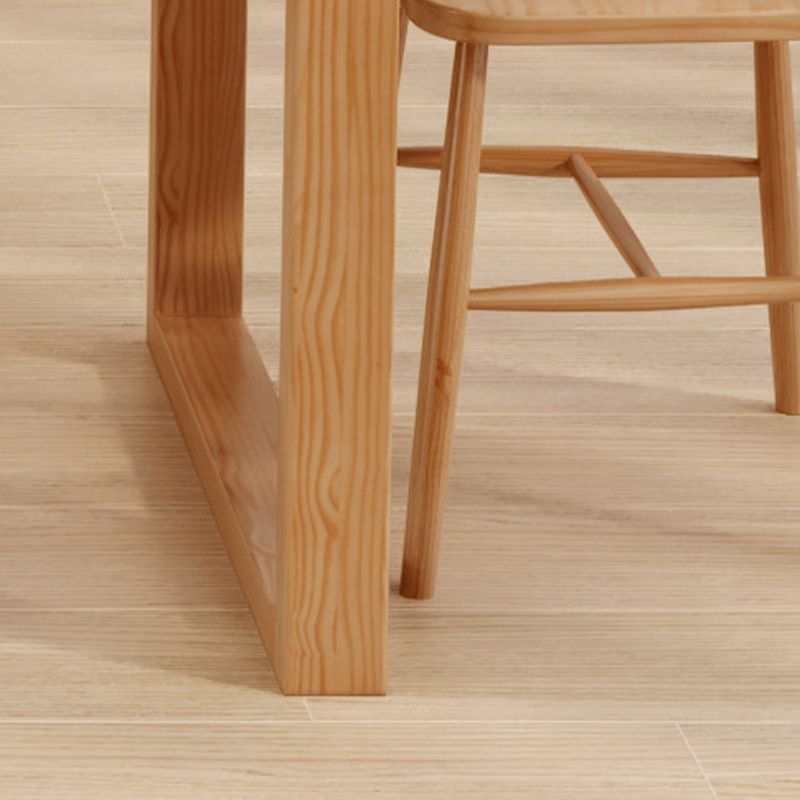 Table de salle à manger contemporaine Table de salle à manger rectangulaire en bois massif naturel