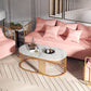 White Marble Top Coffee Table Gold Frame Coffee Cocktail Table Clearhalo 'Coffee & Accent Tables' 'Coffee Tables' 'coffee_tables' 'furn' 'furn_coffee_tables' 'Furniture' 'Living Room Furniture' 1200x1200_1ba88139-0082-4c1e-a6cf-3f31a3092310