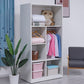 Contemporary Two Doors Wardrobe Armoire Steel Wardrobe Closet Clearhalo 'Armoires & Wardrobes' 'armoires_wardrobes' 'Bedroom Furniture' 'furn' 'furn_armoires_wardrobes' 'Furniture' 1200x1200_1bab2cfa-68a2-4cf4-9695-98f239136e44