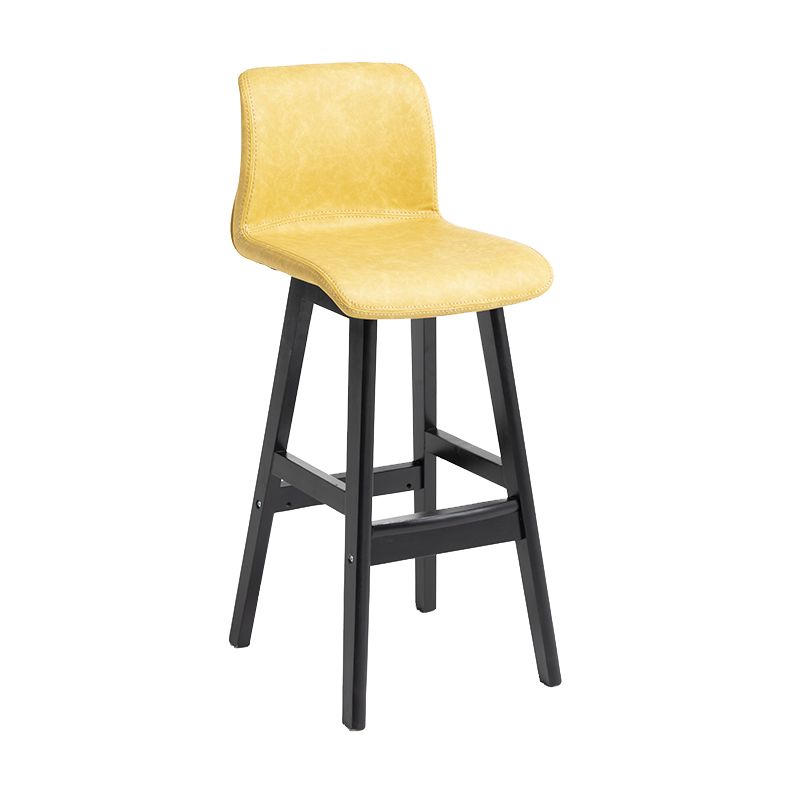 Scandinavian Style Bar-stool Square Leather Seat Counter Chair for Kitchen Bar Clearhalo 'Bar Furniture' 'Bar Stools' 'bar_stools' 'furn' 'furn_bar_stools' 'furniture_bar_stools' 'Kitchen & Dining Furniture' 'kitchen&dining_furn' 'kitchen' 'kitchen_furn' Furniture' 1200x1200_1babc3a7-4c8e-4aab-b0a8-49d235d08f88