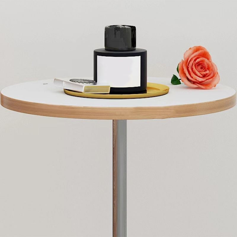 Mesa de 3 patas de acero moderna Dia de 11 "Mesa de noche de madera de madera