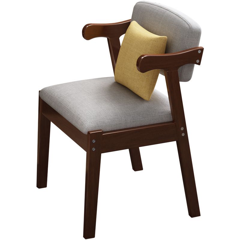 Scandinavian Home Arm Chair Open Back Upholstered Wood Single Dining Room Chair Clearhalo ' kitchen&dining_furn' 'Dining Chairs' 'Dining Tables & Seating' 'dining_chair' 'furn' 'furn_dining_chair' 'Furniture' 'furniture_dining_chair' 'Kitchen & Dining Furniture' 'kitchen' 1200x1200_1bad73d6-37d2-4497-8ff4-c1f9a4db935f