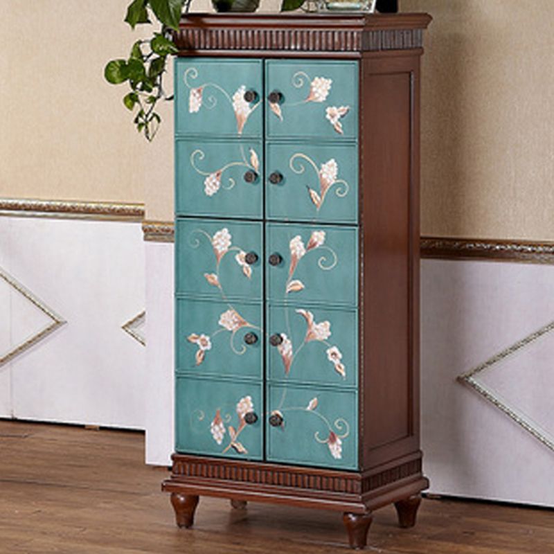 Gabinete de acabado antiguo de acento moderno de mediados de siglo con 2 puertas