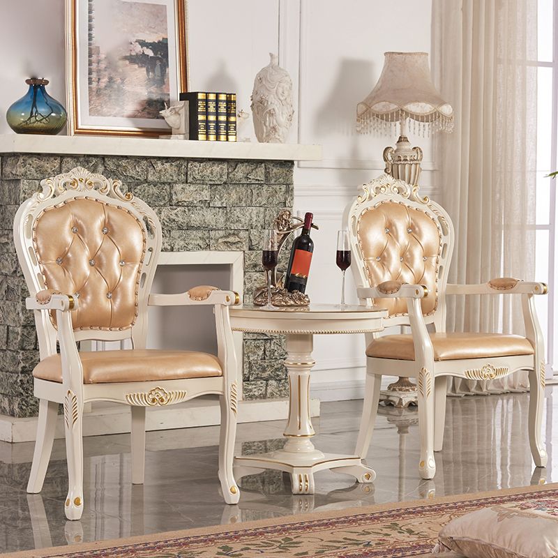 Upholstered European Style Dining Arm Chair Open Dining Chair for Restaurant Clearhalo ' kitchen&dining_furn' 'Dining Chairs' 'Dining Tables & Seating' 'dining_chair' 'furn' 'furn_dining_chair' 'Furniture' 'furniture_dining_chair' 'Kitchen & Dining Furniture' 'kitchen' 1200x1200_1bade758-2da2-4b74-b4d5-cb9fde41e8f5