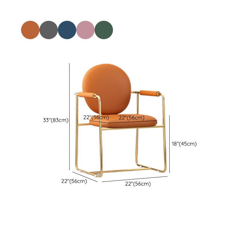 Industrial Kitchen Dining Chairs King Louis Back Arm Chair with Gold Base