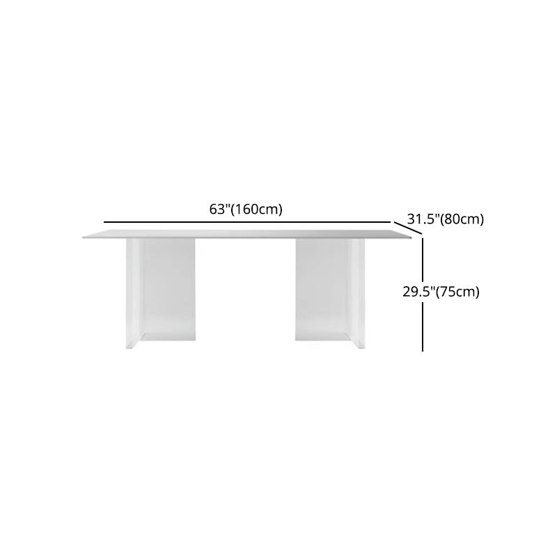 Modern 1/7 Pieces Dining Set Rectangle Acrylic Dining Table for Kitchen Clearhalo 'Dining Room Sets' 'Dining Tables & Seating' 'dining_room_set' 'furn' 'furn_dining_room_set' 'Furniture' 'furniture_dining_room_set' 'Kitchen & Dining Furniture' 1200x1200_1bae3c2f-9eb6-4c2f-9749-107fd2a06b09