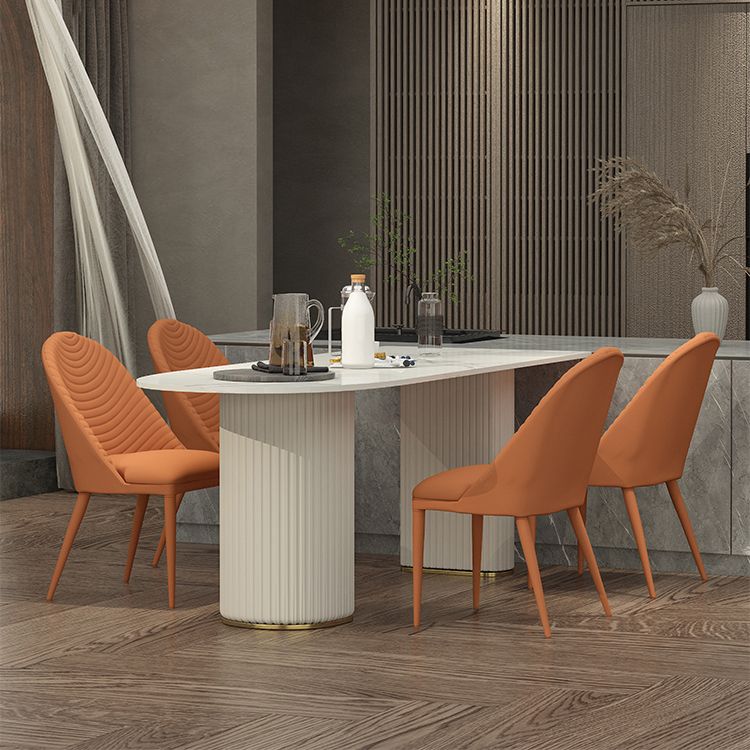 Sedie da pranzo e accento imbottite contemporanee per sala da pranzo