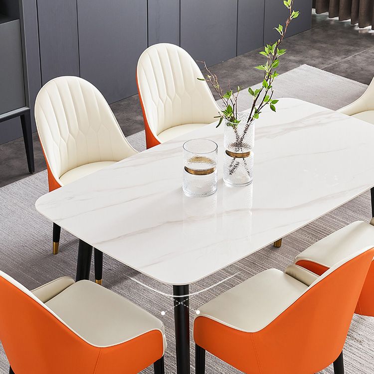 Rectangle Shape Luxury Dining Table Two-Color Fixed Table with Sintered Stone Clearhalo ' dining_table' 'Dining Tables & Seating' 'Dining Tables' 'furn' 'furn_dining_table' 'Furniture' 'furniture_dining_table' 'Kitchen & Dining Furniture' 'kitchen&dining_furn' 'kitchen' 'kitchen_dining_table' 1200x1200_1baf6d25-f1b3-4eba-8ac4-47dd33602a2a