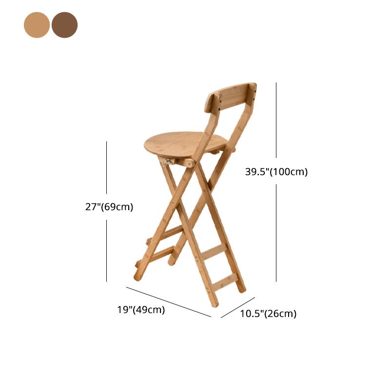 Indoor Minimalism Bar Stool Armless Wood Backrest Folding Counter Stool Clearhalo 'Bar Furniture' 'Bar Stools' 'bar_stools' 'furn' 'furn_bar_stools' 'furniture_bar_stools' 'Kitchen & Dining Furniture' 'kitchen&dining_furn' 'kitchen' 'kitchen_furn' Furniture' 1200x1200_1baf7a11-f149-4141-a285-8befc07182a5