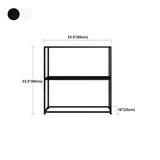 Metal Open Back Bookcase Industrial Etagere Storage Bookshelf