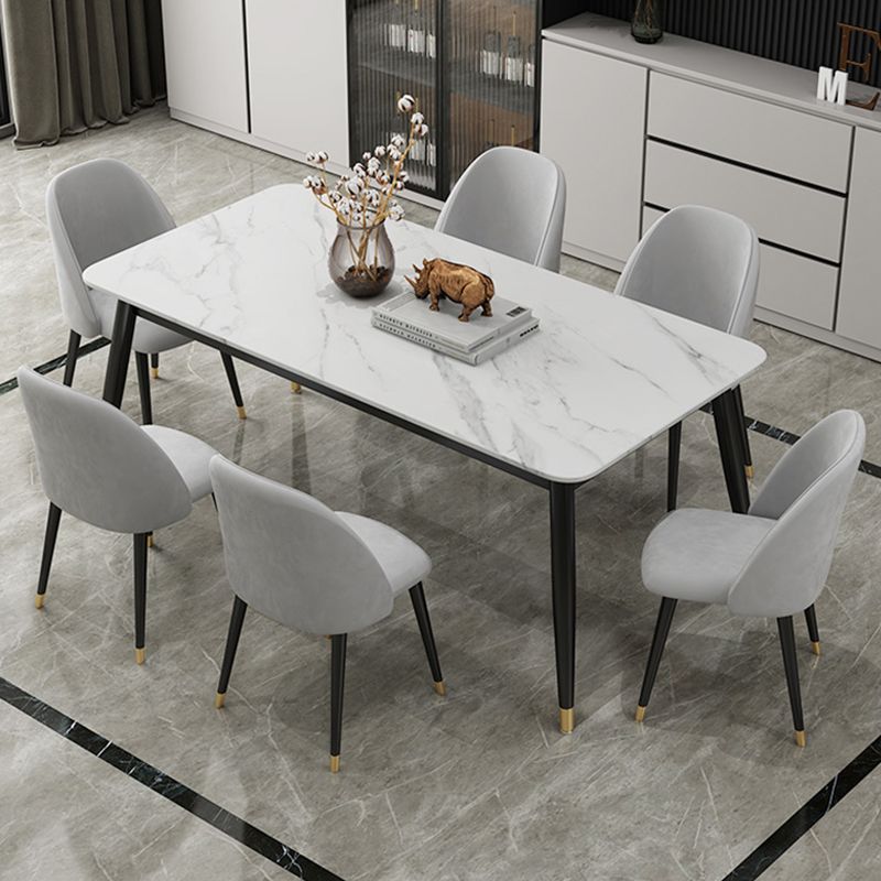 Glam 1/3/5/7 Pieces Dining Set Sintered Stone Dining Table for Home Use Clearhalo 'Dining Room Sets' 'Dining Tables & Seating' 'dining_room_set' 'furn' 'furn_dining_room_set' 'Furniture' 'furniture_dining_room_set' 'Kitchen & Dining Furniture' 'kitchen&dining_furn' 'kitchen' 1200x1200_1bb0c1cd-5f63-4251-9715-c6c617fd78eb
