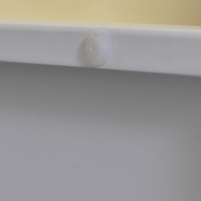 Armoire contemporaine non conservatrice avec portes à charnière armoire de rangement en métal blanc et marron