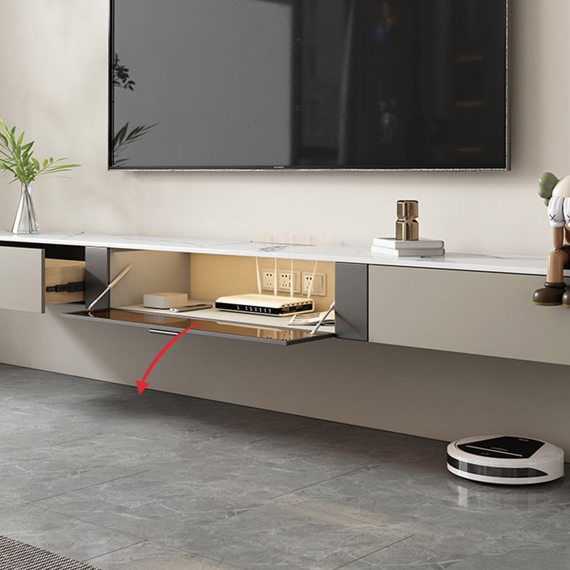 Consola de TV de gestión de cable montada en la pared de Styly Style TV, 47 "L x 11.8" W x 7.87 "H