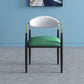 Glam -arm stoel metalen benen open achterste eetkamerstoel voor thuisgebruik
