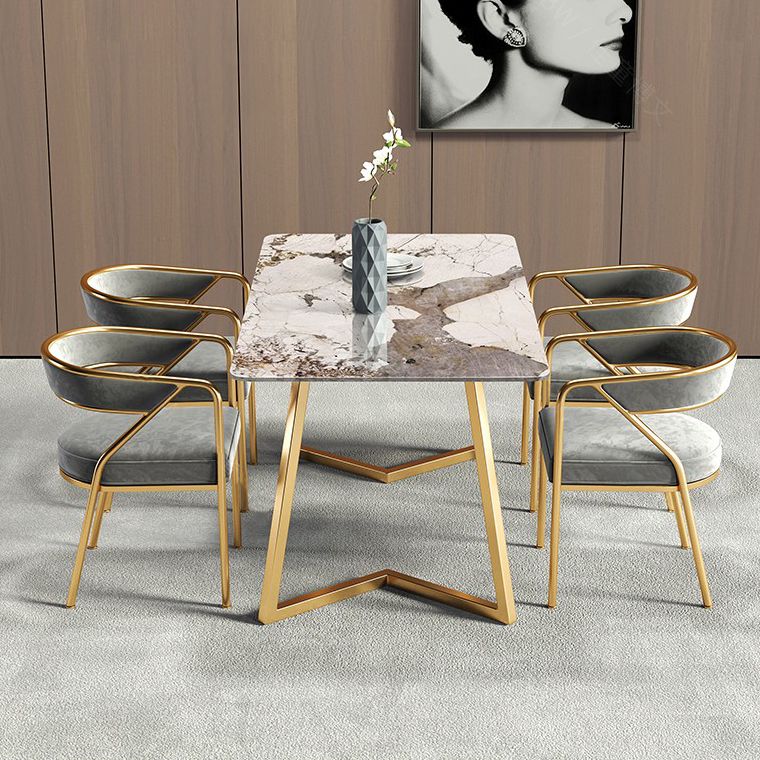 Metal Traditional Luxury Rectangular Indoor Table Sintered Stone Table with Sled Base Clearhalo ' dining_table' 'Dining Tables & Seating' 'Dining Tables' 'furn' 'furn_dining_table' 'Furniture' 'furniture_dining_table' 'Kitchen & Dining Furniture' 'kitchen&dining_furn' 'kitchen' 'kitchen_dining_table' 1200x1200_1bb25282-66dc-48a6-9a11-c0f540d839bd