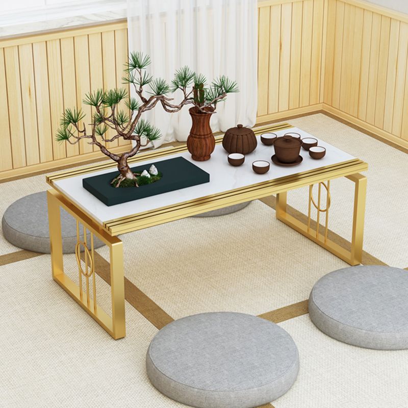 Tavolino da caffè top rettangolare, tavolo da cocktail da 11,81 "H in slitta