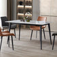 Industrial Sintered Stone 55" Wide Dining Table Rectangle Shape Table with 4 Legs Base Clearhalo ' dining_table' 'Dining Tables & Seating' 'Dining Tables' 'furn' 'furn_dining_table' 'Furniture' 'furniture_dining_table' 'Kitchen & Dining Furniture' 'kitchen&dining_furn' 'kitchen' 'kitchen_dining_table' 1200x1200_1bb61e87-0894-454d-be7a-ecfa876900af