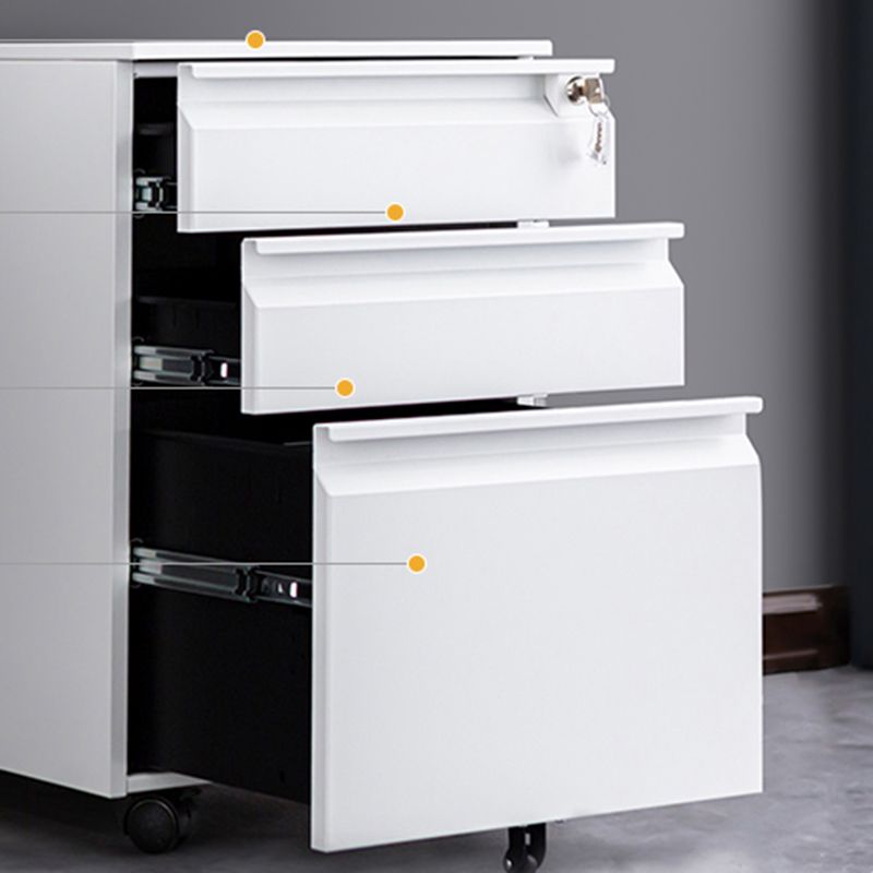 Contemporary File Cabinets Steel Frame Electronic Lock Mobile Filing Cabinet with Wheels Clearhalo 'Filing Cabinets' 'filling_cabinets' 'furn' 'furn_filling_cabinets' 'Furniture' 'Office Furniture' 1200x1200_1bb65bc9-2d0e-4490-ad5e-302de3ac0486