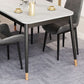 Glam Style Stone Dining Table 4 Metal Legs Table Home Rectangle Dining Table Clearhalo 'Dining Tables & Seating' 'Dining Tables' 'dining_table' 'furn' 'furn_dining_table' 'Furniture' 'furniture_dining_table' 'Kitchen & Dining Furniture' 1200x1200_1bb66b6e-2504-4557-a920-29e1b760a6ce