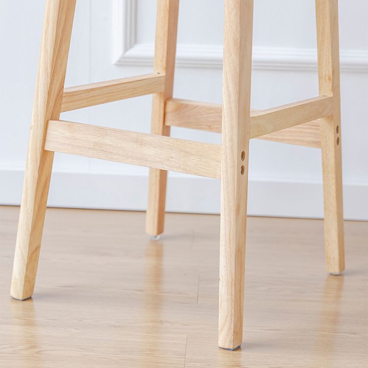 Modern Armless Backrest Counter Stool Wood Bar Stool with Cushion for Kitchen Clearhalo 'Bar Furniture' 'Bar Stools' 'bar_stools' 'furn' 'furn_bar_stools' 'furniture_bar_stools' 'Kitchen & Dining Furniture' 'kitchen&dining_furn' 'kitchen' 'kitchen_furn' Furniture' 1200x1200_1bb754c8-6c25-4577-8941-c5b3761df4f3