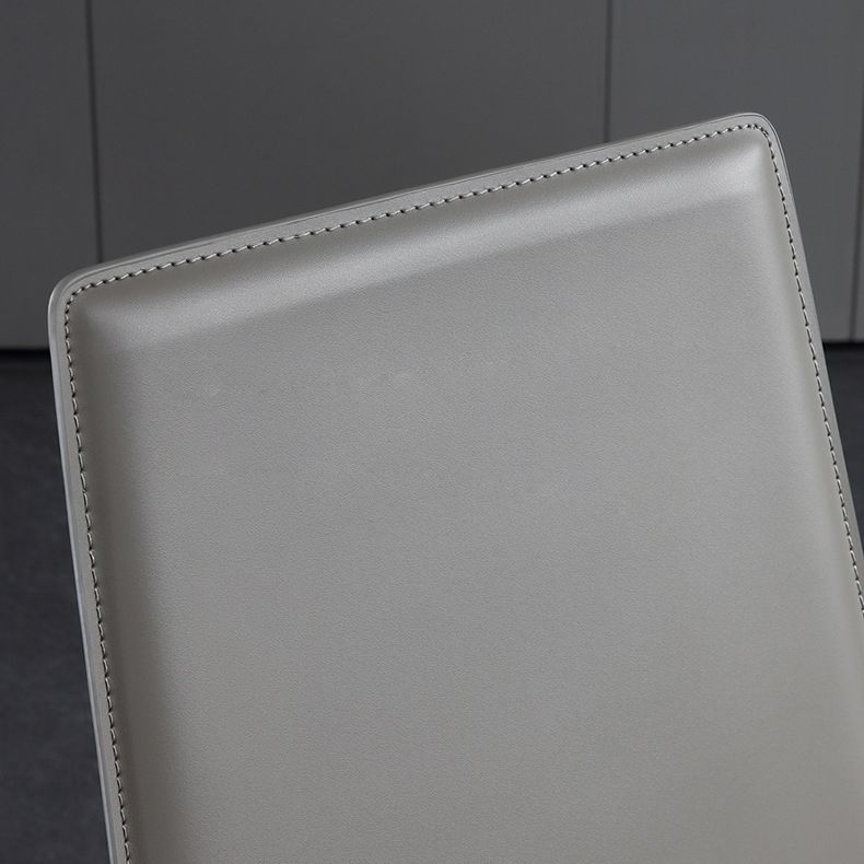 Contemporary Leather Dining Chair Metal Dining Armless Chair Clearhalo 'Dining Chairs' 'Dining Tables & Seating' 'dining_chair' 'furn' 'furn_dining_chair' 'Furniture' 'furniture_dining_chair' 'Kitchen & Dining Furniture' 1200x1200_1bb8777e-cc73-44f6-bddf-12b3bcd0f58a