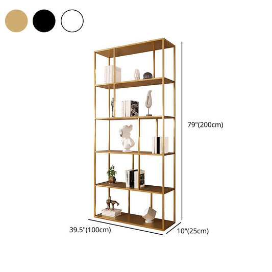 Contemporary Iron Open Etagere Bookshelf Multi Shelf Vertical Bookcase for Study Room Clearhalo 'Bookcases' 'furn' 'furn_bookcases' 'Furniture' 'furniture_bookcases' 'Office Furniture' 1200x1200_1bba268e-2974-4743-9cd5-ad4fcdf4eba8