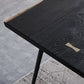 Black Oak Wood Dining Table Set 1/2/5 Pcs Industrial Metal Dinette Set for Home
