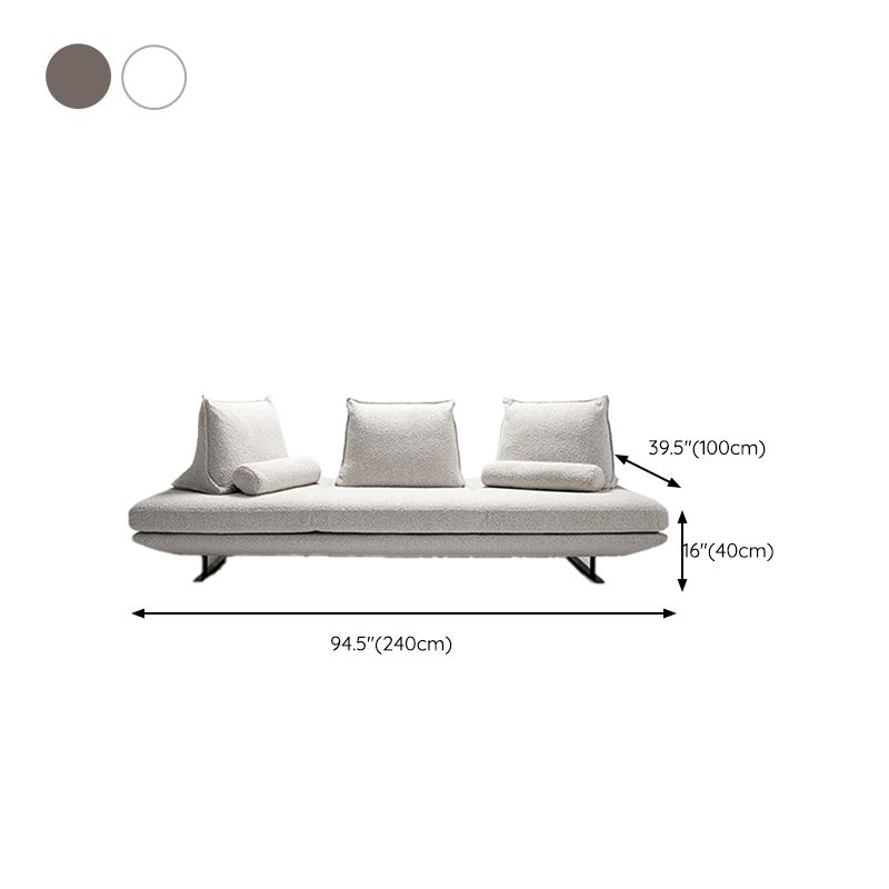 Contemporary Upholstered Solid Color Chaise Chair with Metal Legs Clearhalo 'Chairs & Seating' 'Chaise Lounge' 'chaise_lounge' 'furn' 'furn_chaise_lounge' 'Furniture' 'Living Room Furniture' 1200x1200_1bba6a6d-e7c9-4e6d-9ad3-e27deae677e1