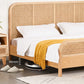 Tropical Solid Wood Panel Bed Rectangular Solid Color Standard Bed Clearhalo 'Bedroom Furniture' 'Beds' 'furn' 'furn_beds' 'Furniture' 1200x1200_1bbb1dac-e410-4a22-9845-dfac86a0bc08