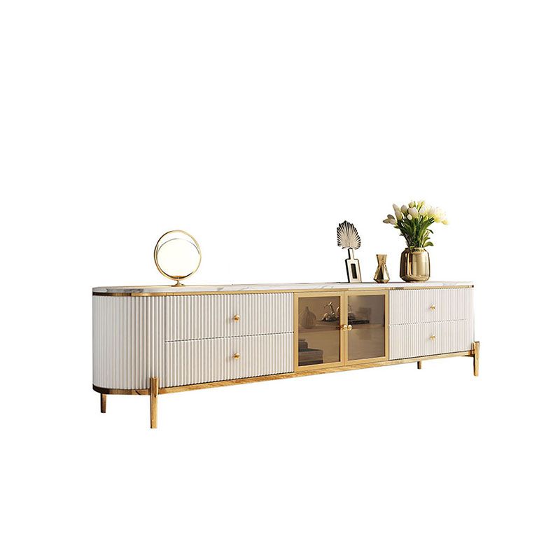 Marble Glam TV Console White 4 Drawers Media Console with Doors Clearhalo 'furn' 'furn_tv_stands_entertainment_centers' 'Furniture' 'Living Room Furniture' 'TV Stands & Entertainment Centers' 'TV Stands & Media Storage Furniture' 'tv_stands_entertainment_centers' 1200x1200_1bbb739e-b209-43d7-a699-3308557eb5cc