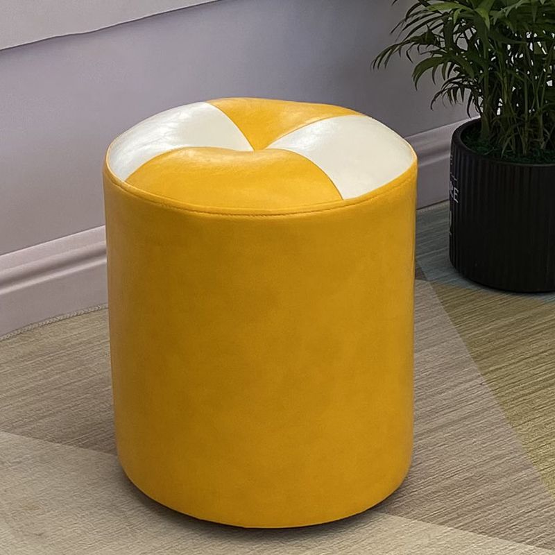 Orange Modern Pouf Water Resistant Round Pouf for Living Room Clearhalo 'furn' 'furn_ottomans_poufs' 'Furniture' 'Living Room Furniture' 'Ottomans & Poufs' 'ottomans_poufs' 1200x1200_1bbba776-a3f4-4418-9fd4-5d64913e1bcb