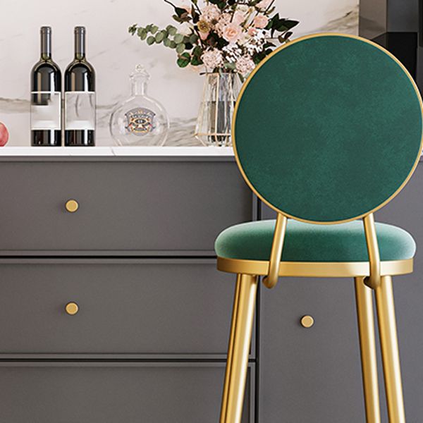 Taburetes laterales de tela tapizados de estilo glamoroso para taburete de espalda sin brazo sin brazo en casa