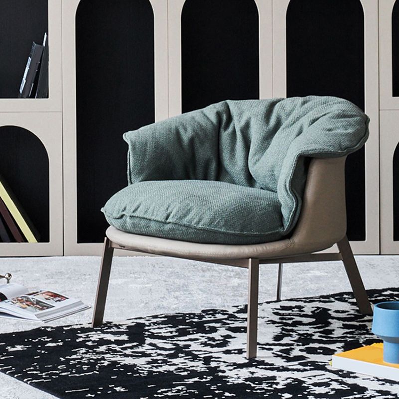 Moderne stijl stoffen armleuning gedempt tegen zwarte tankstoel