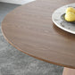 Wood Contemporary Round Dining Table Matte Finish Pedestal Table for Home
