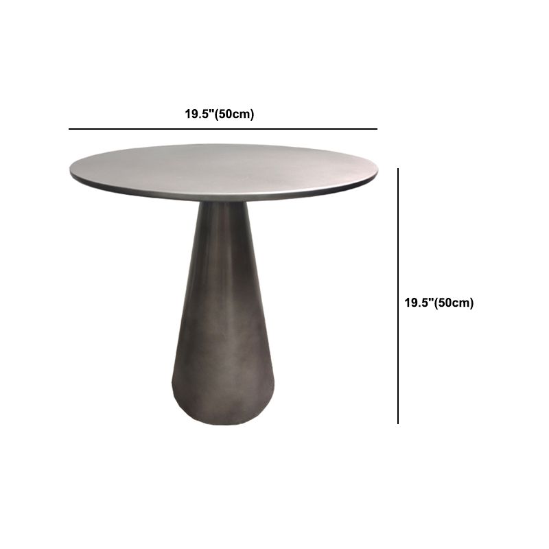 Mid-Century Metal Round Top Side Table 19.6-inch Pedestal End Table Clearhalo 'Coffee & Accent Tables' 'End & Side Tables' 'end_side_tables' 'furn' 'furn_end_side_tables' 'Furniture' 'Living Room Furniture' 1200x1200_1bc26404-9472-445f-a355-58509cfef5ad