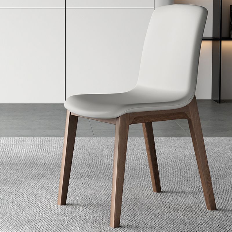 Chaise Parsons de chaise latéral moderne en cuir fausse avec rembourrage