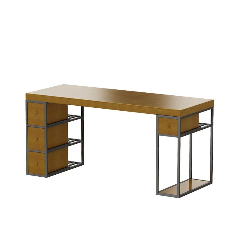 Escritorio de estilo moderno escritorio rectangular escritorio de oficina de trine de madera maciza para hogar