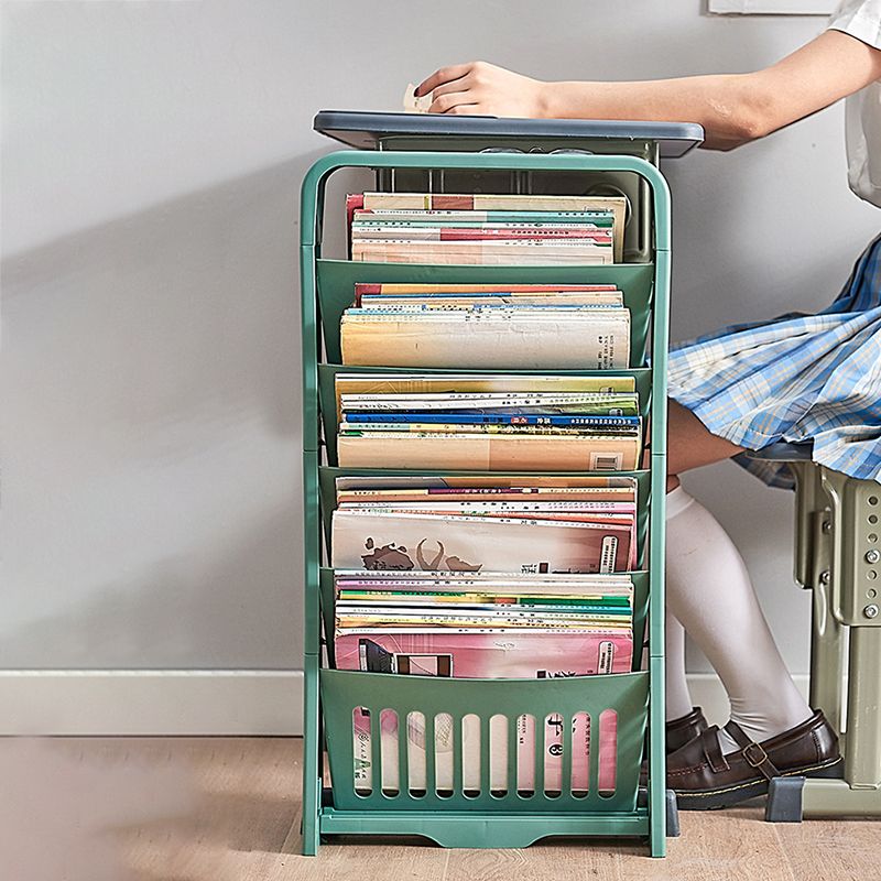 Contemporary Plastic Geometric Bookshelf Closed Back Bookshelf for Classroom Clearhalo 'Bookcases' 'furn' 'furn_bookcases' 'Furniture' 'furniture_bookcases' 'Office Furniture' 1200x1200_1bc5b05b-91d8-46ee-bf23-9c7636239eb9