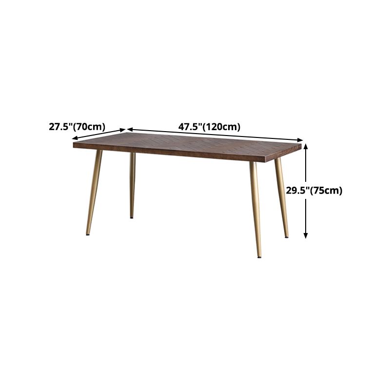 Rectangle Dining Side Table Traditional Luxury Solid Wood Dinner Table with 4 Legs Clearhalo 'Dining Tables & Seating' 'Dining Tables' 'dining_table' 'furn' 'furn_dining_table' 'Furniture' 'furniture_dining_table' 'Kitchen & Dining Furniture' 'kitchen' 'kitchen_dining_table' 1200x1200_1bc5c85d-638f-4fc2-867f-a8b887c024b6