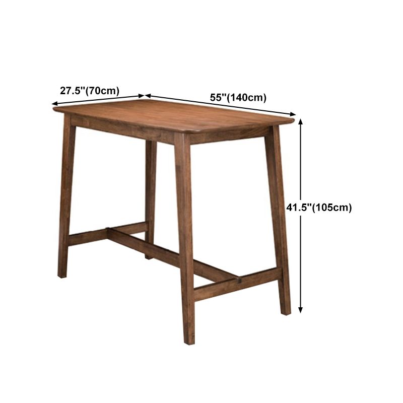 Solid Wood Bar Dining Table Contemporary Bar Table with Brown Base Clearhalo 'Bar Furniture' 'Bar Tables' 'bar_tables' 'Furniture' 'furniture_bar_tables' 'Kitchen & Dining Furniture' 1200x1200_1bc5f86e-66bc-45a4-82e7-3c0cc0e4c072