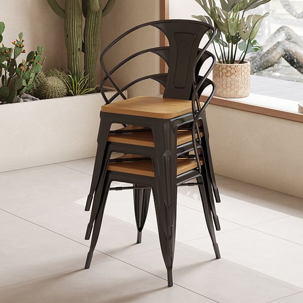 産業長方形のダイニングテーブルセット1/2/3/5メタルベースのキッチン家具セット付き