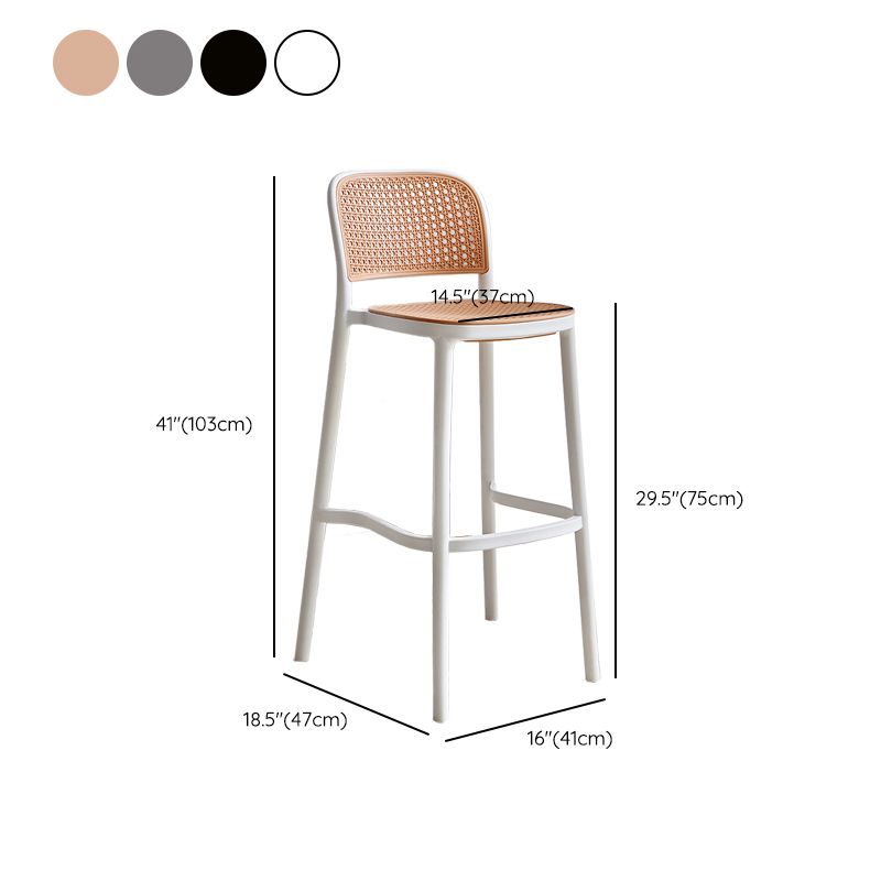 Plastic Matte Finish Bar Chairs for Home Modern Indoor Bar Stools Clearhalo 'Bar Furniture' 'Bar Stools' 'bar_stools' 'furn' 'furn_bar_stools' 'Furniture' 'Kitchen & Dining Furniture' 1200x1200_1bc70b2e-0ed3-4277-8ab3-1b050c43fd28