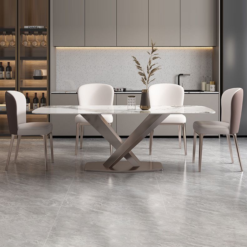 Glam 1/2/5/6/7 Pieces Dining Room Set Sintered Stone Dining Table Clearhalo 'Dining Room Sets' 'Dining Tables & Seating' 'dining_room_set' 'furn' 'furn_dining_room_set' 'Furniture' 'furniture_dining_room_set' 'Kitchen & Dining Furniture' 1200x1200_1bc7167a-5767-4915-a965-fca07aef9ec5