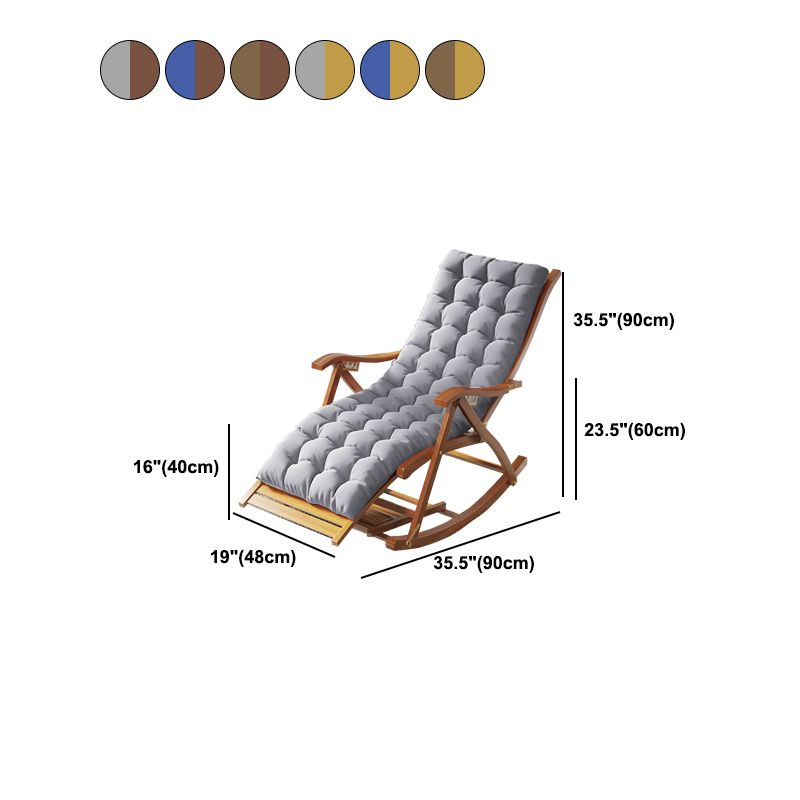 Chaise de chaise de chaise de coussin de style moderne avec chaise à bascule de bambou avec cadre en bambou