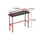 Industrial Style Red Iron Bar Table Rectangle Black Wood Top Indoor 41.34"H Bistro Table Clearhalo 'Bar Furniture' 'Bar Tables' 'bar_tables' 'furn' 'furn_bar_tables' 'Furniture' 'furniture_bar_tables' 'Kitchen & Dining Furniture' 'kitchen&dining_furn' 'kitchen' 1200x1200_1bc96c30-d5e2-4e0d-b372-cda89555702e