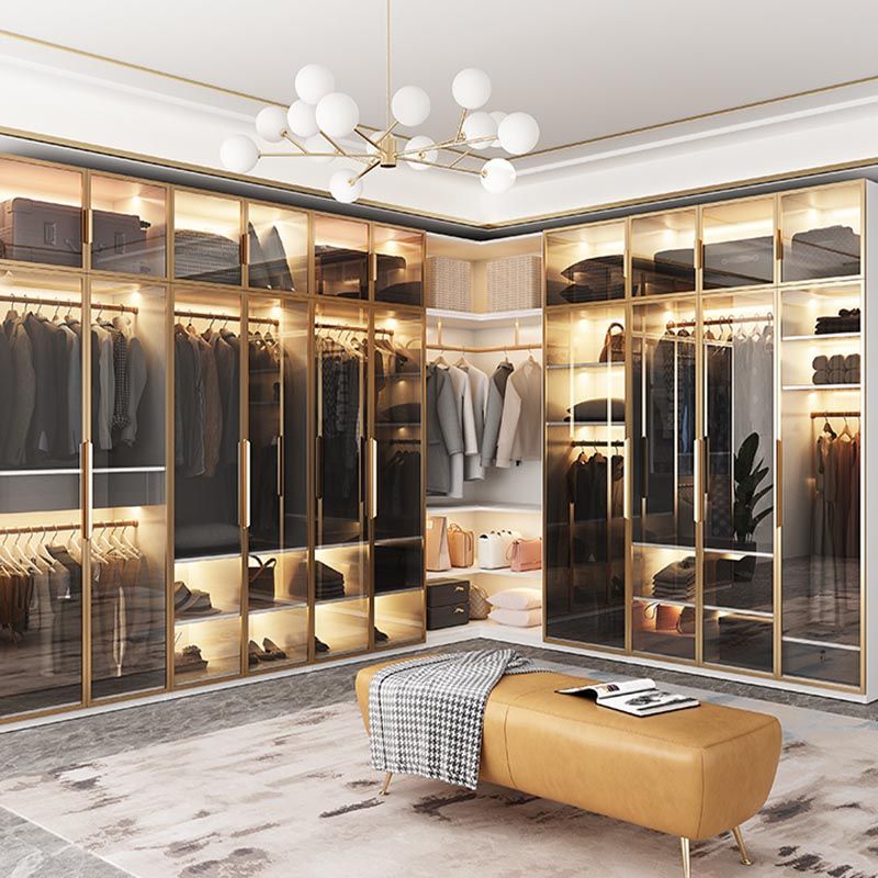 Modern Style Wardrobe White Color Wood Wardrobe Closet with Shelves Clearhalo 'Armoires & Wardrobes' 'armoires_wardrobes' 'Bedroom Furniture' 'furn' 'furn_armoires_wardrobes' 'Furniture' 1200x1200_1bc9f124-c0c5-4acf-bb54-c0c5f95ad7e6