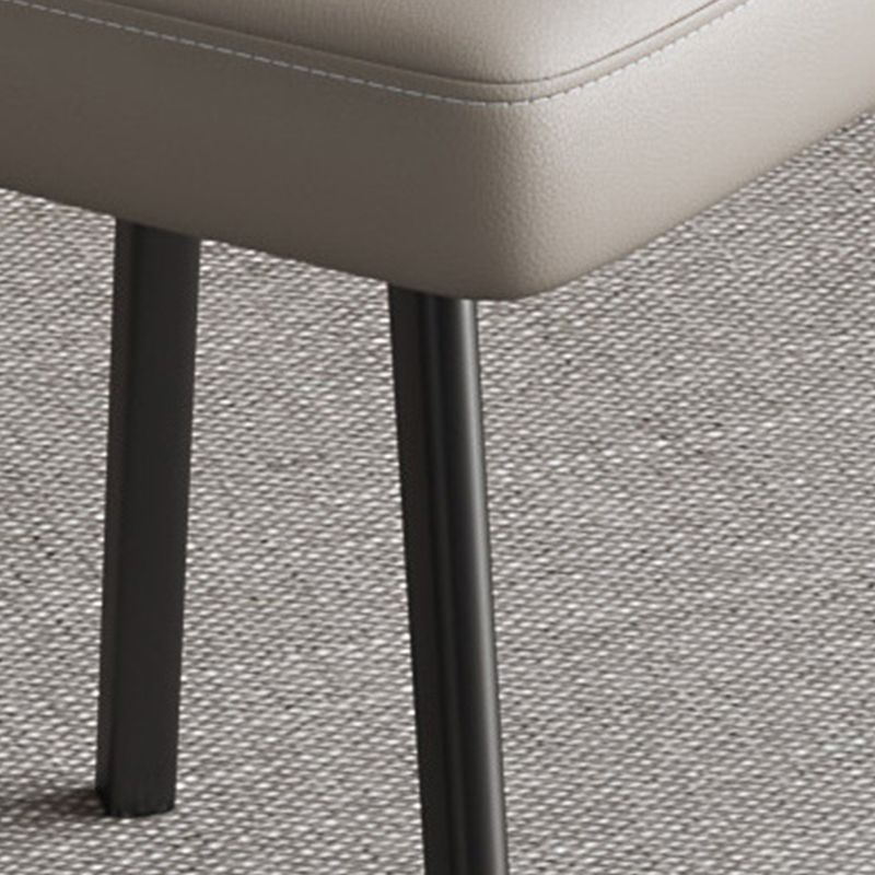 Contemporary Kitchen Dining Side Chair Upholstered Dining Chair in White